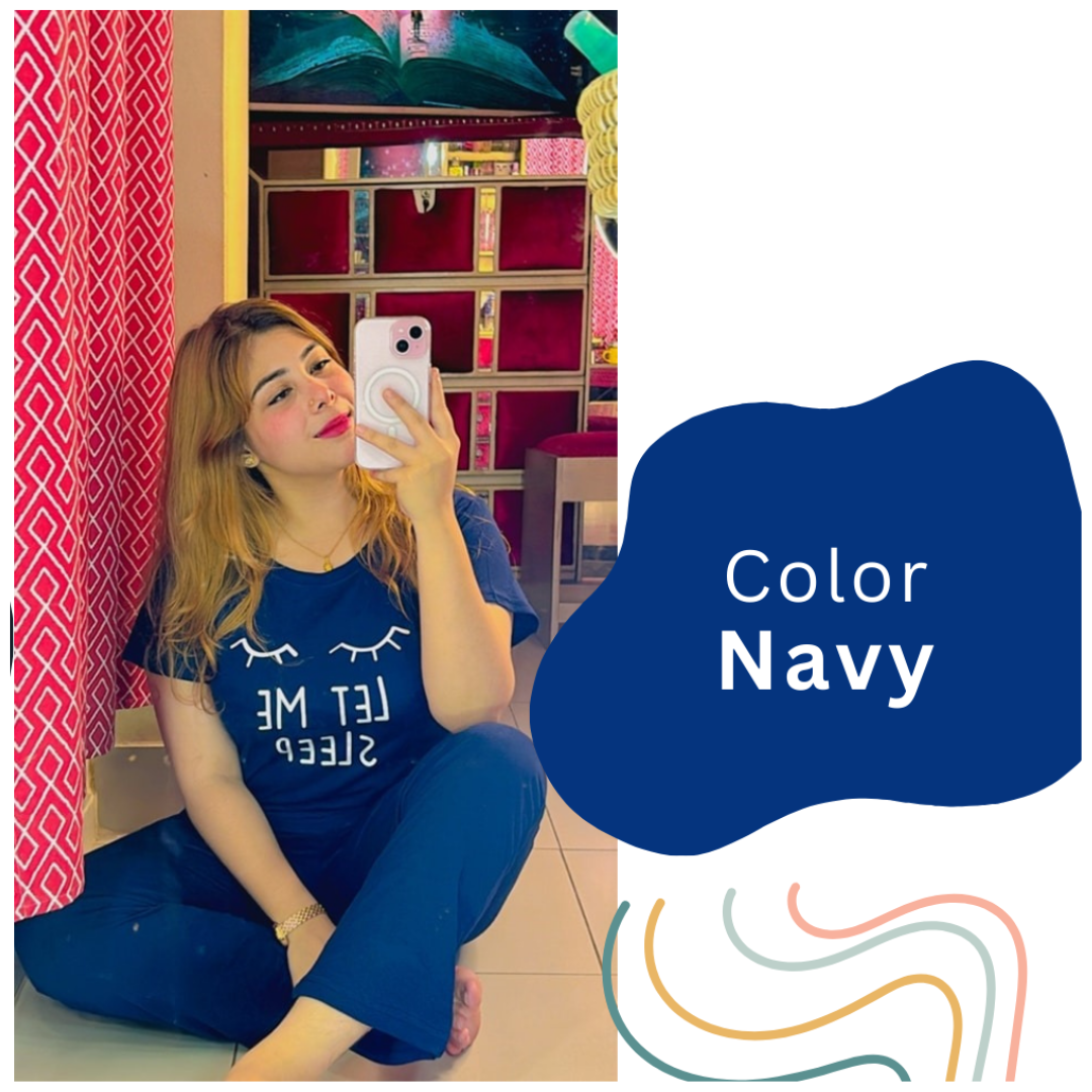 Comfortable T shirt and Plazo for Women - Navy